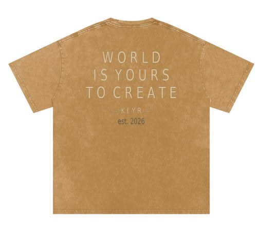 Snow Washed Oversized Cotton T-Shirt